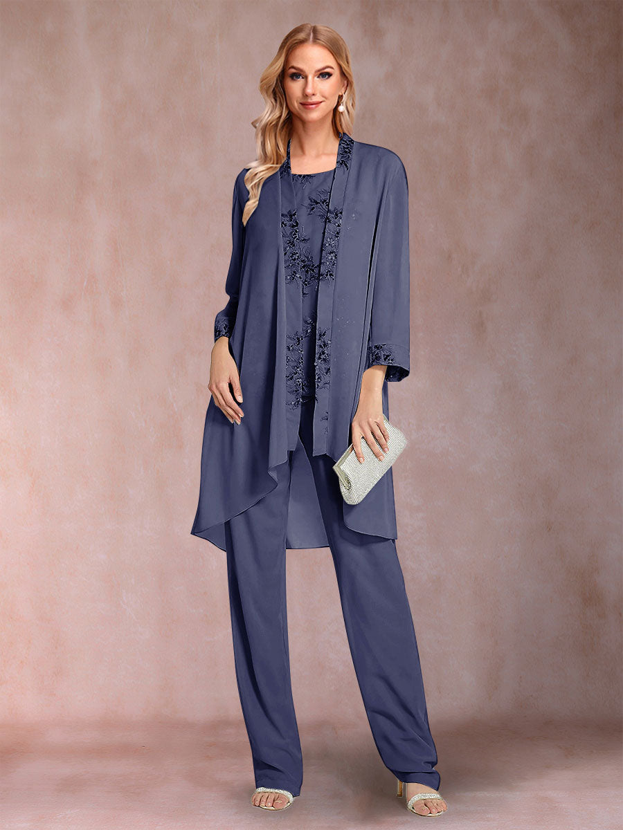 Elara dusty blue alternate front view 2 mother of the bride outfit