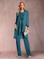 Elara teal front view mother of the bride outfit