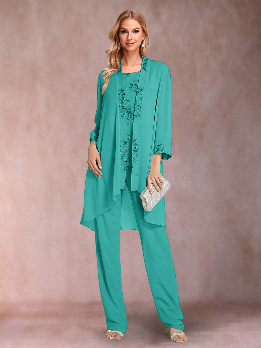 Elara turquoise front view mother of the bride outfit