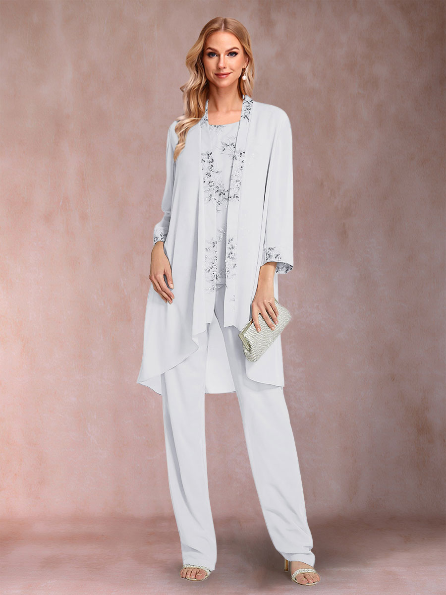 Elara white front view mother of the bride outfit