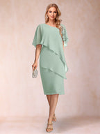 Zinnia June Sage Green bodice detail mother of the bride dress