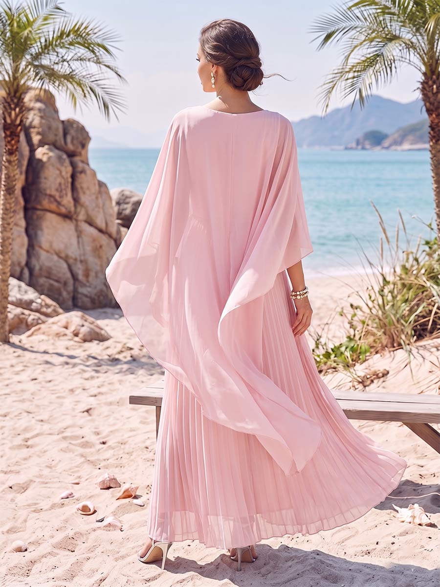 Keziah Louise Rose Pink back view mother of the bride dress