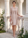 Lisette Dusty Rose front view wedding guest dress