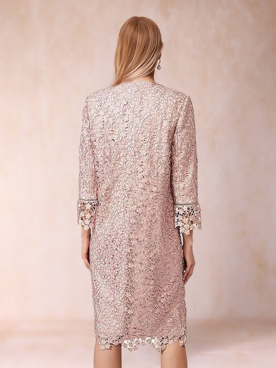 Rhiannon Rose Dusty Rose back view mother of the bride dress