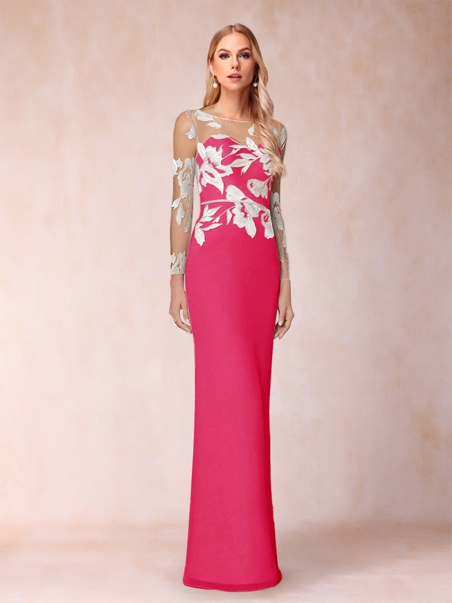 Guinevere Lark Fuchsia back view mother of the bride dress