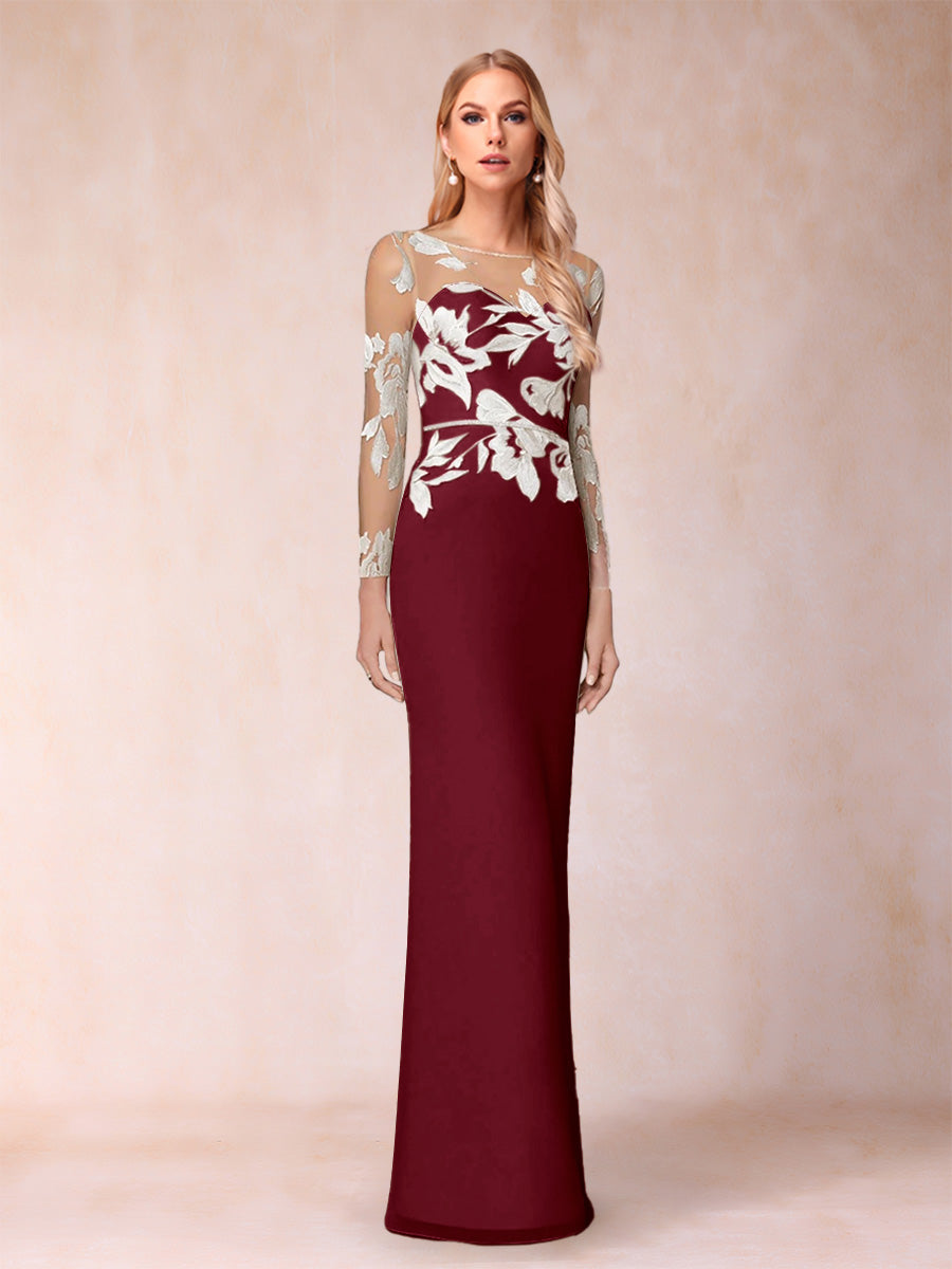 Guinevere Lark Burgundy back view mother of the bride dress