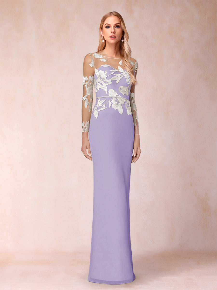 Guinevere Lark Lilac front view mother of the bride dress