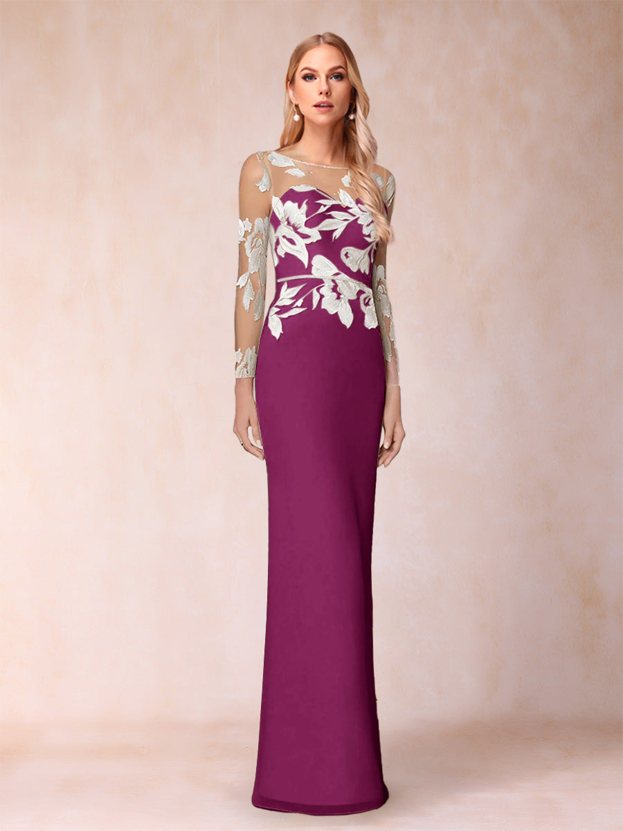 Guinevere Lark Orchid front view mother of the bride dress