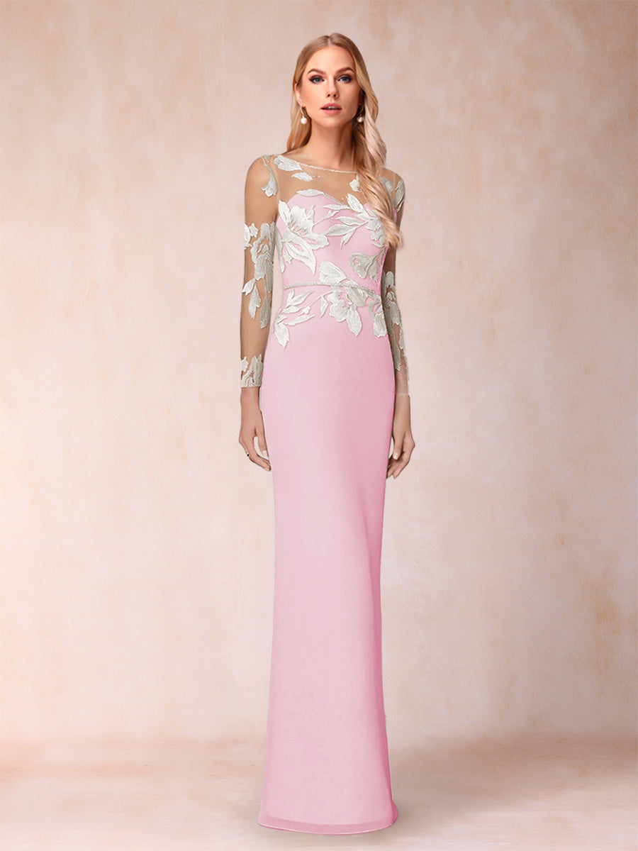 Guinevere Lark Rose Pink front view mother of the bride dress