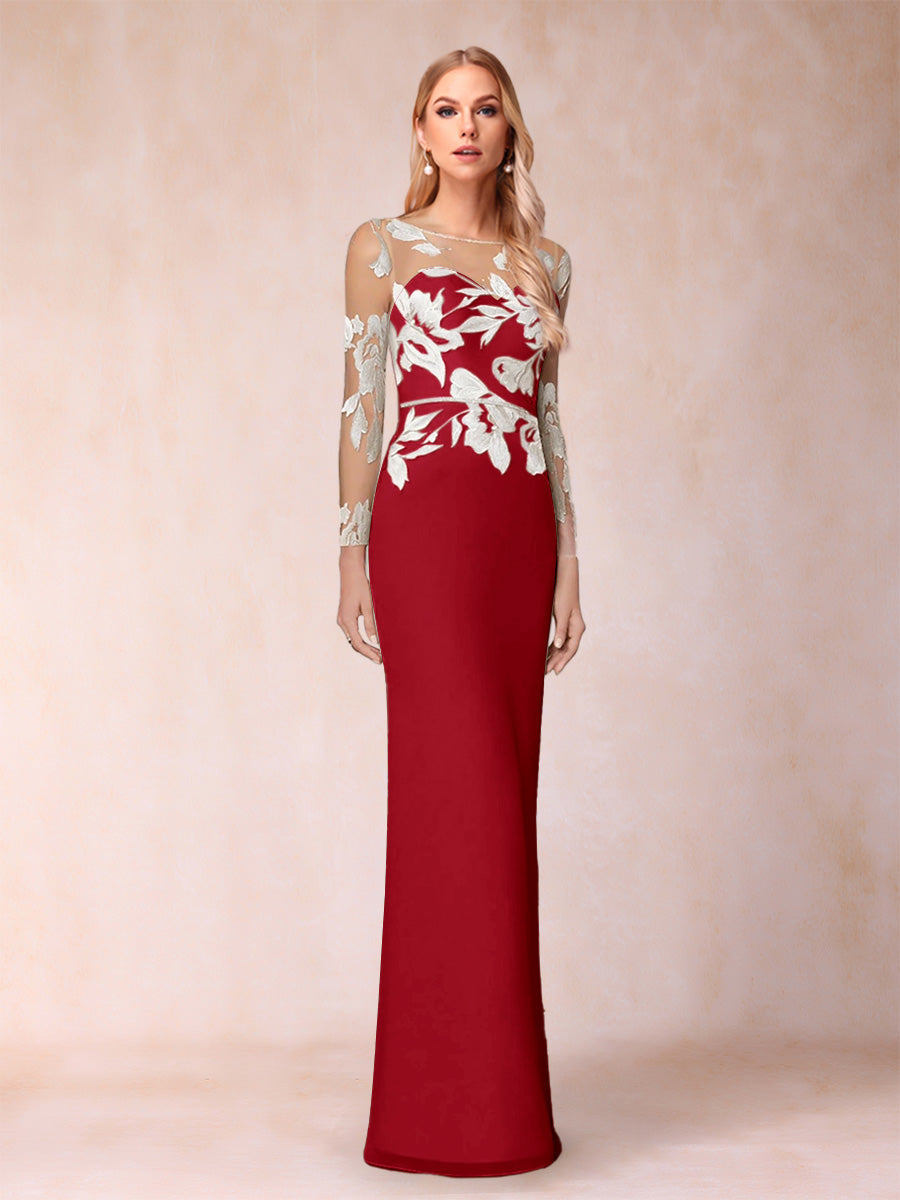 Guinevere Lark Burgundy side view mother of the bride dress