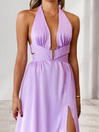 Maelle Lilac side view wedding guest dress