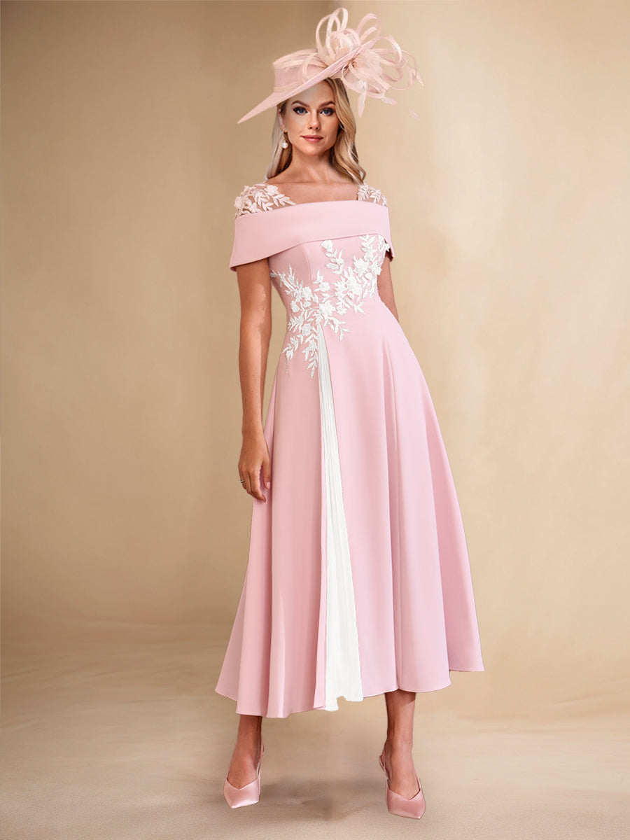 Felicite Pearl Pink fabric detail wedding guest dress