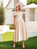Felicite Blush front view wedding guest dress