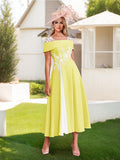 Felicite Daffodil front view wedding guest dress