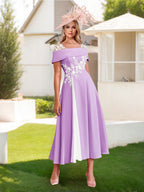 Felicite Lilac front view wedding guest dress