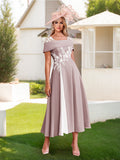 Felicite Mauve front view wedding guest dress