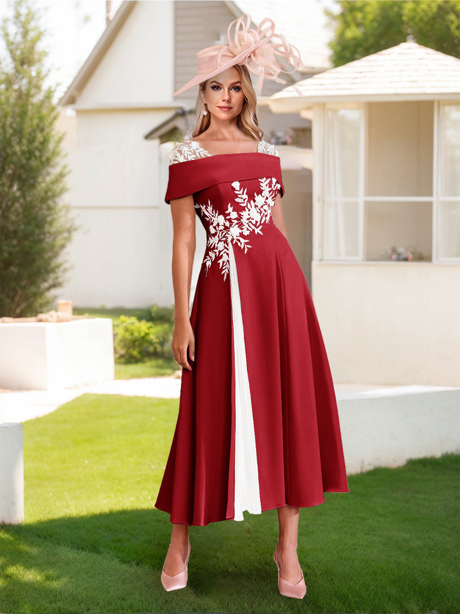 Felicite Burgundy back view wedding guest dress