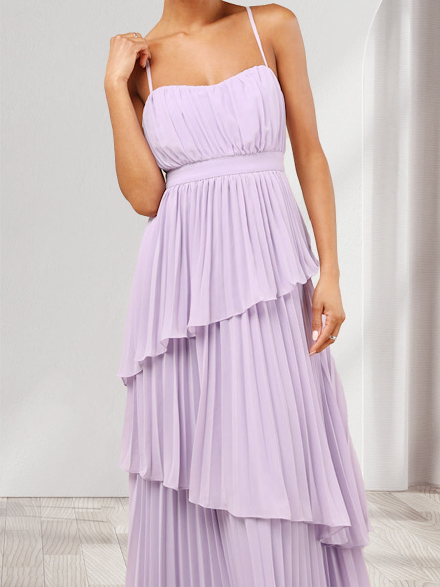 Lunette Lilac side view wedding guest dress