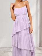 Lunette Lilac side view wedding guest dress