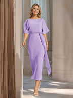 Rosalind Lilac front view wedding guest dress
