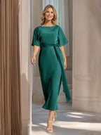 Rosalind Peacock front view wedding guest dress