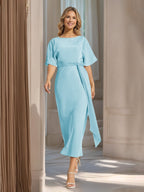 Rosalind Sky Blue side view wedding guest dress