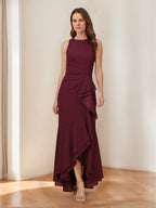 Valeria Mae Burgundy side view mother of the bride dress