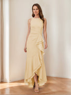 Selene Hart Champagne front view wedding guest dress