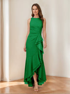 Valeria Mae Forest Green front view mother of the bride dress