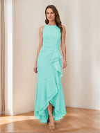 Valeria Mae Sky Blue back view mother of the bride dress