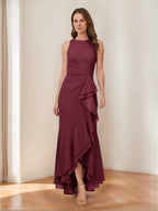 Selene Hart Plum front view wedding guest dress
