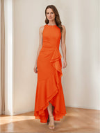 Selene Hart Orange front view wedding guest dress