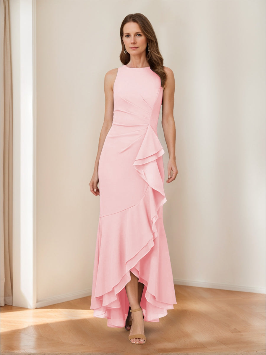 Selene Hart Pearl Pink front view wedding guest dress