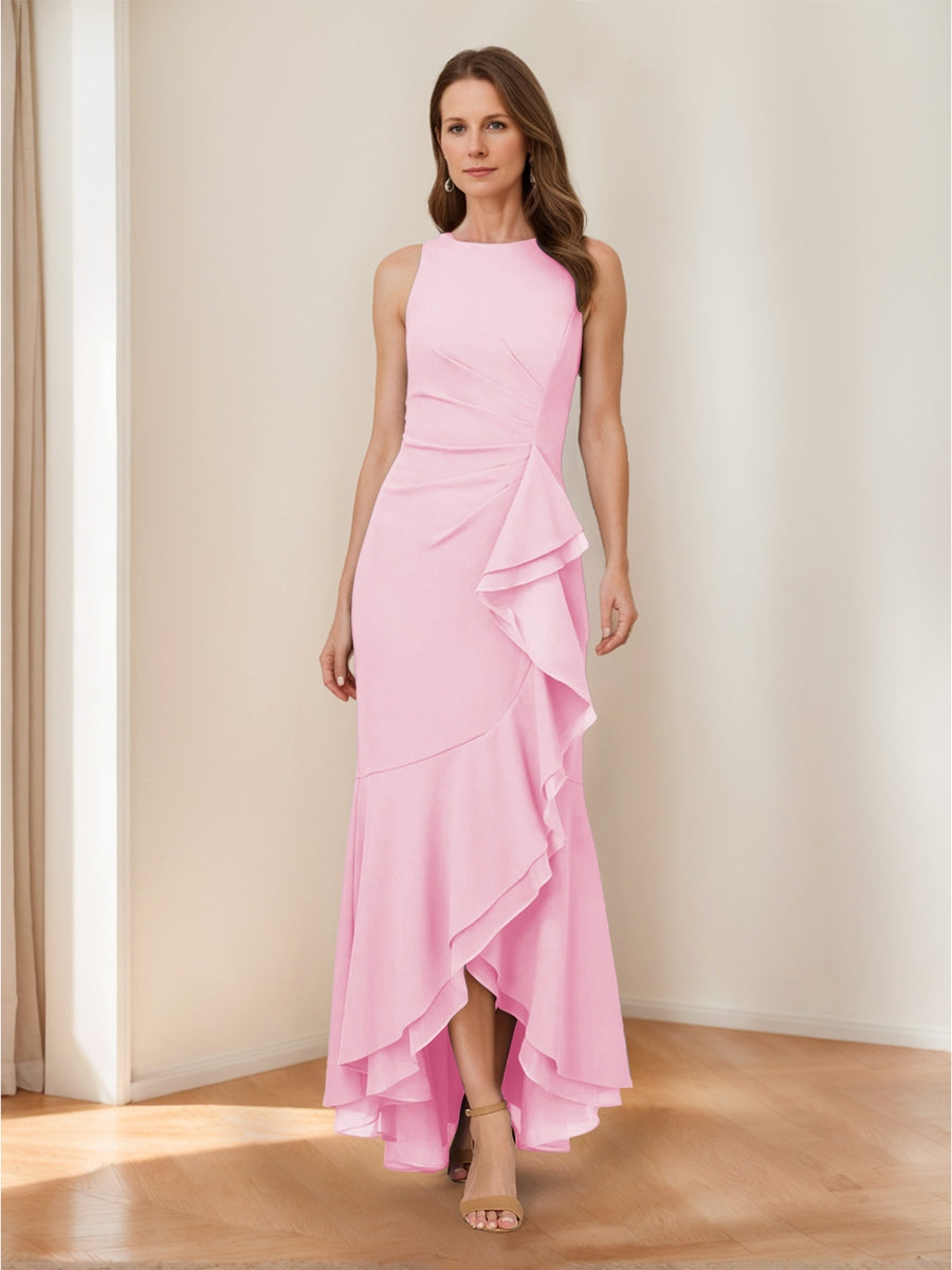 Selene Hart Rose Pink front view wedding guest dress