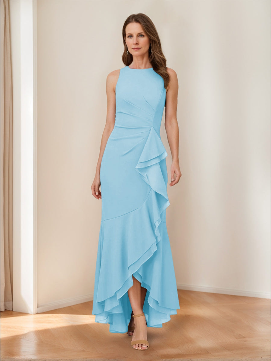 Valeria Mae Sky Blue side view mother of the bride dress