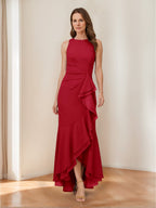Valeria Mae Burgundy back view mother of the bride dress