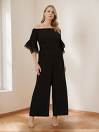 Hestia Black front view wedding guest dress