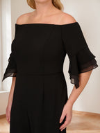 Hestia Black side view wedding guest dress