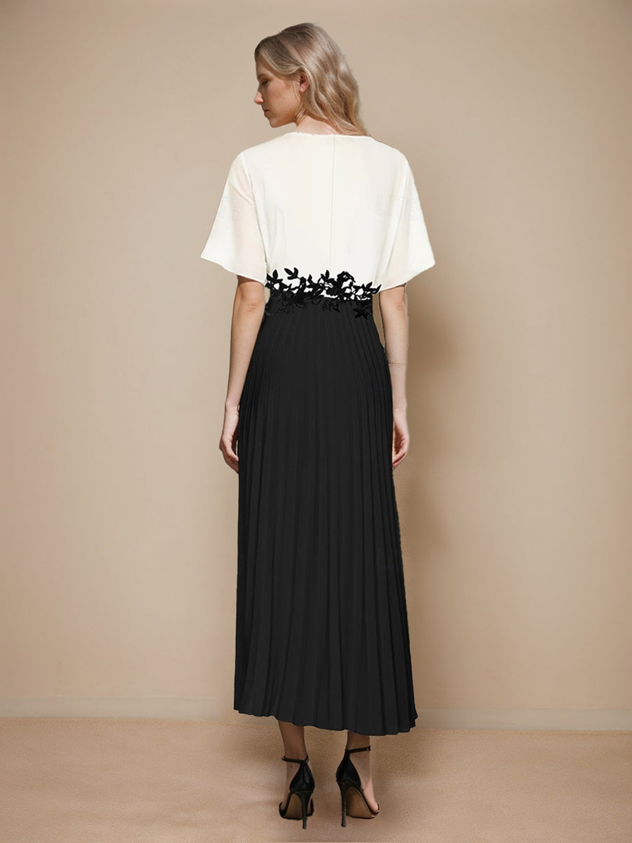 Daria Black back view wedding guest dress
