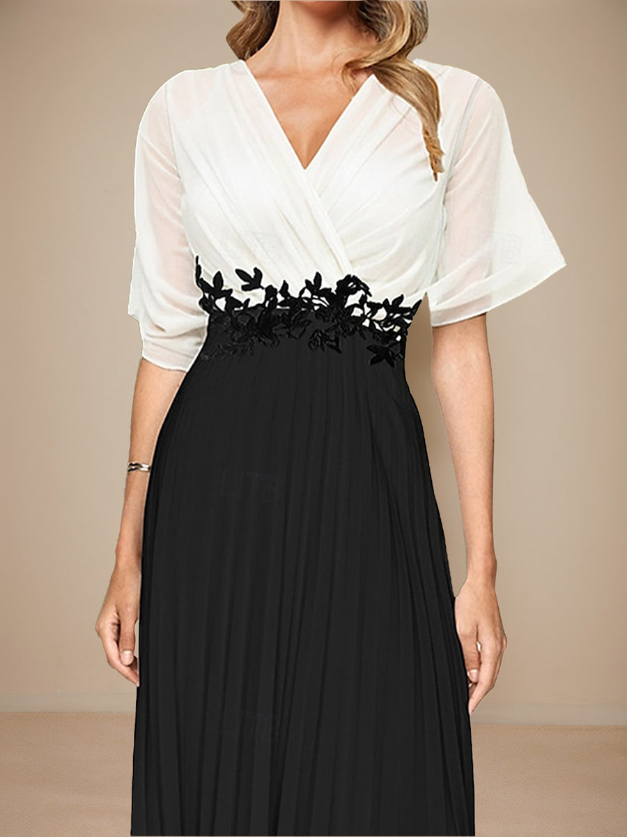 Daria Black side view wedding guest dress