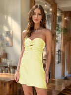 Cressida daffodil front view homecoming dress