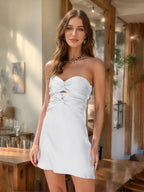 Cressida white front view homecoming dress