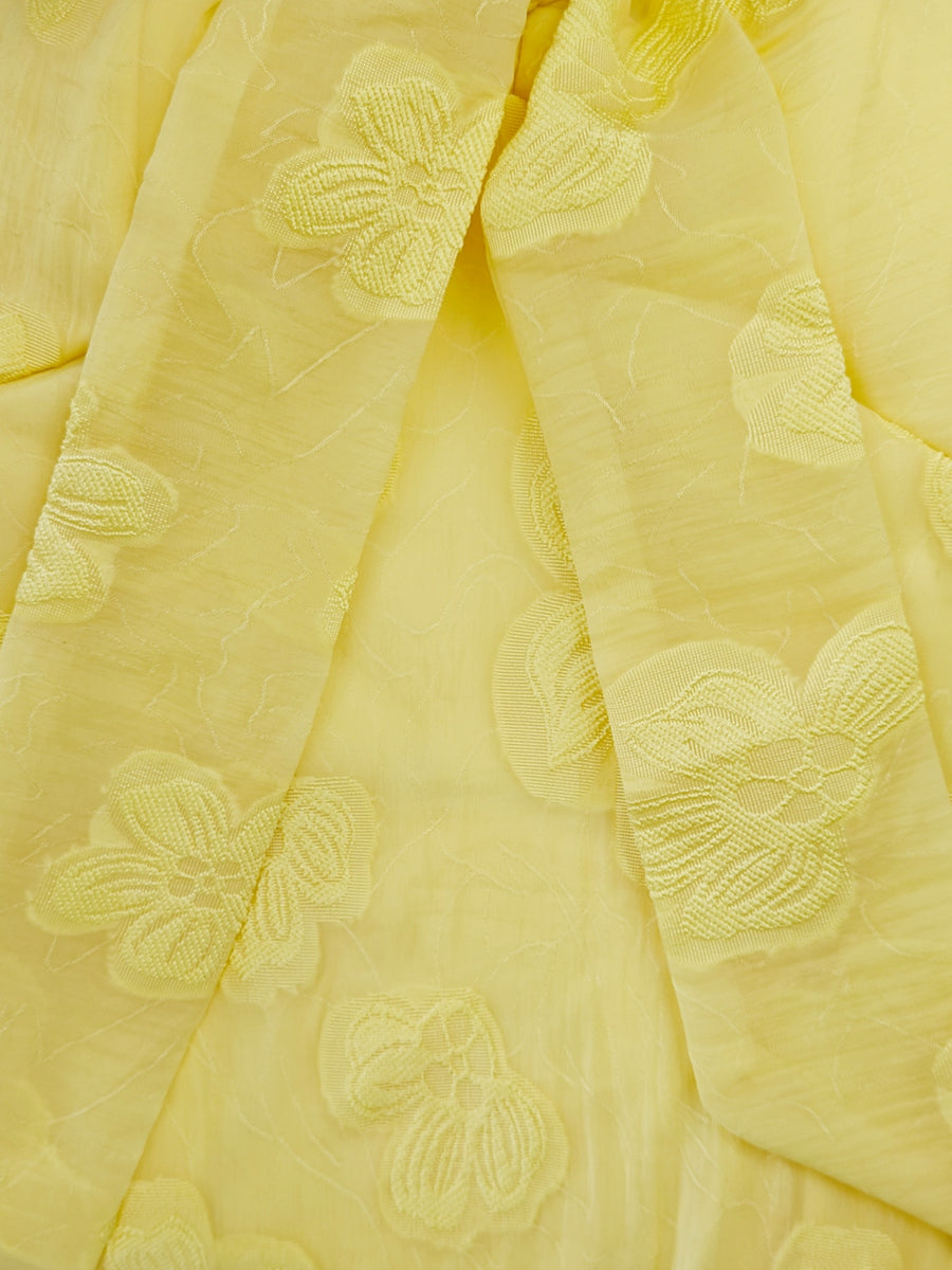 Rowena yellow bodice detail homecoming dress