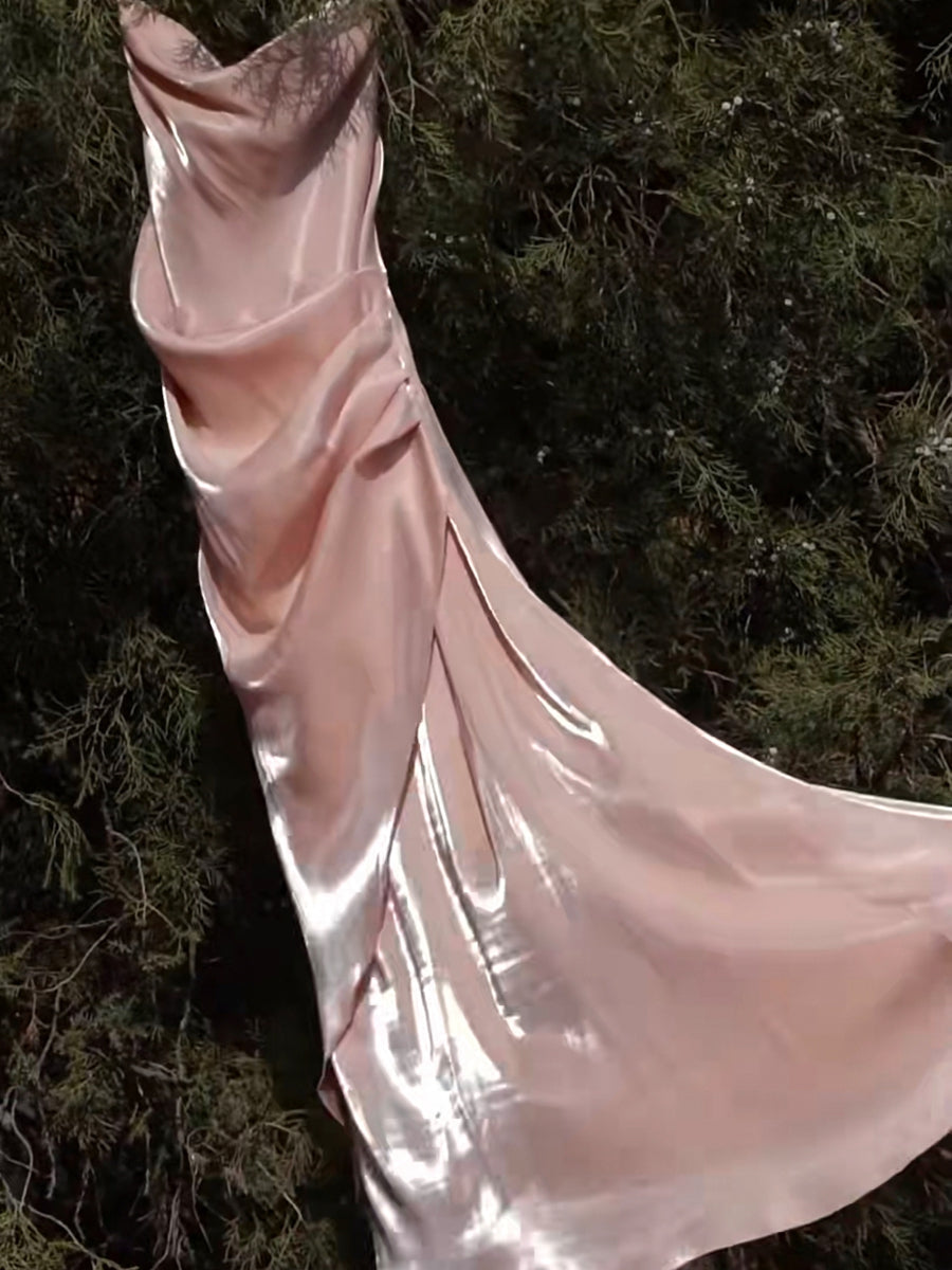 Dulcie Rose Pink back view wedding guest dress