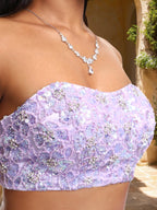Xanthe Belle Lilac side view prom dress