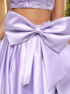 Xanthe Belle Lilac bodice detail prom dress