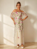 Thalia Joy Champagne front view prom dress