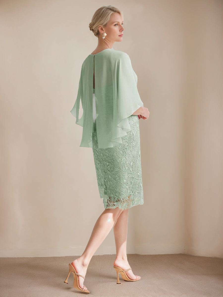 Isla Elise Sage Green back view mother of the bride dress