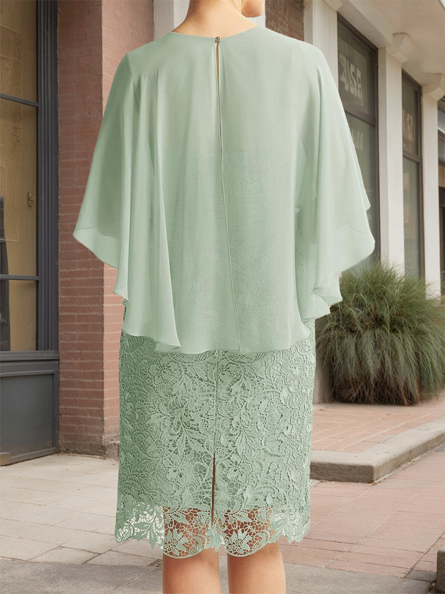 Isla Elise Sage Green side view mother of the bride dress