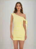 Jessamine yellow front view homecoming dress